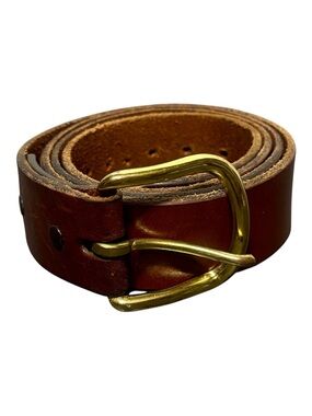 LEVI’S Classic Brown Leather Belt with Gold Buckle